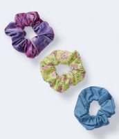 Textured Floral Scrunchie 3-Pack