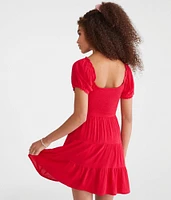Solid Scoop-Neck Fit & Flare Dress