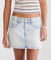 Low-Rise Denim Mini Skirt