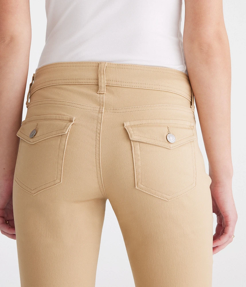 Mid-Rise Flare Uniform Pants