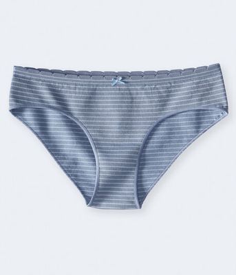 Striped Scalloped Seamless Hipster