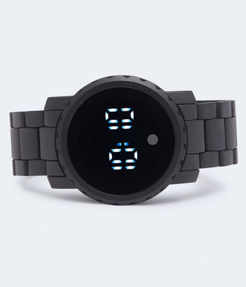 Round Metal Digital Watch