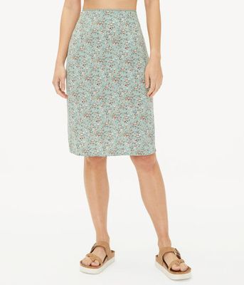 Floral High-Waisted Slip Skirt