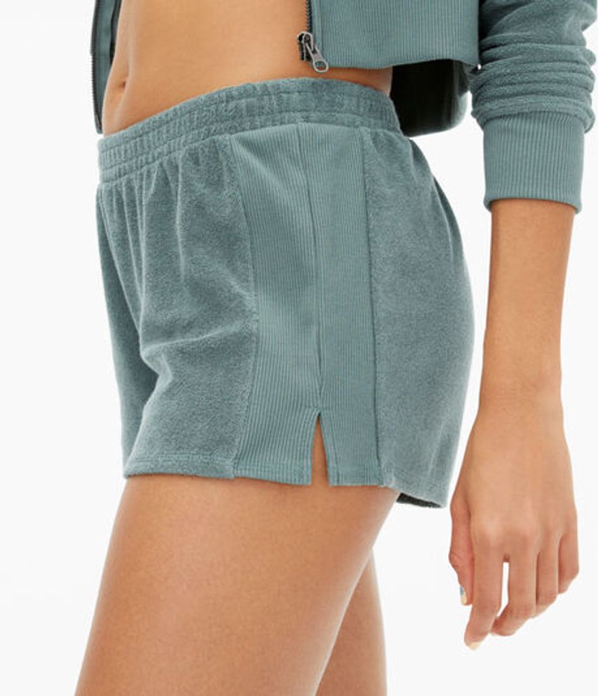 Towel Terry High-Waisted Cheeky Shorts