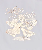 Aeropostale Butterflies Foil Graphic Tee
