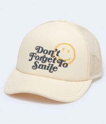 Don't Forget To Smile Adjustable Trucker Hat