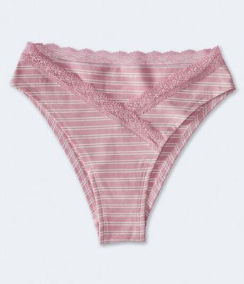 Striped High-Cut V Cheeky