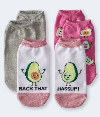 Back That Hassup Avocado Ankle Sock 3-Pack