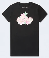 Aero Floral Logo Appliqué Graphic Tee
