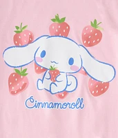 Cinnamoroll Strawberries Oversized Graphic Tee