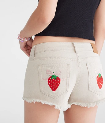 Vintage Low-Rise Denim Shorty Shorts