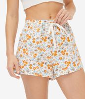 Floral High-Waisted Sleep Boxer Shorts