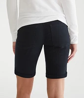 Mid-Rise Uniform Bermuda Shorts