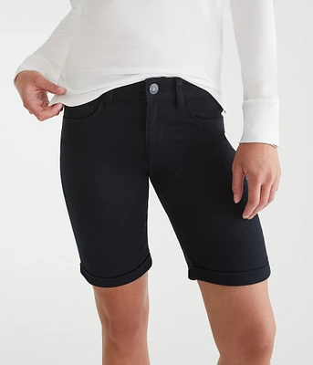 Mid-Rise Uniform Bermuda Shorts