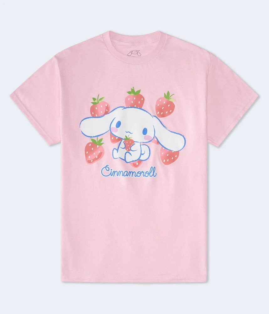 Cinnamoroll Strawberries Oversized Graphic Tee