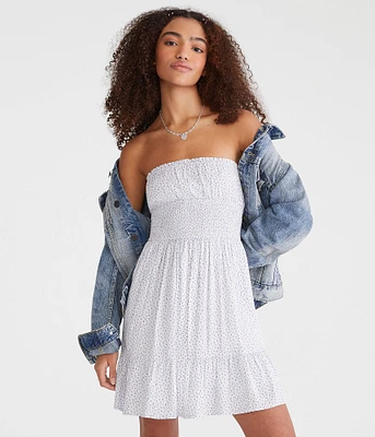 Floral Strapless Fit & Flare Mini Dress