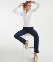 Seriously Stretchy Mid-Rise Straight Uniform Pants