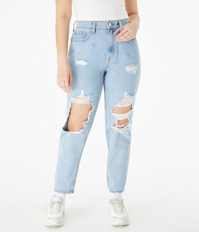 american eagle highest waist mom jeans