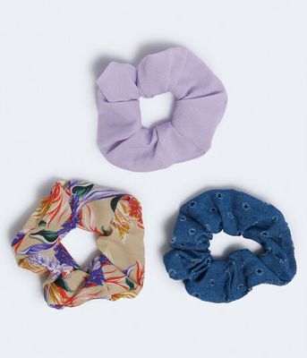 Tropical Floral Scrunchie 3-Pack