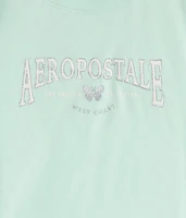 Aeropostale Butterfly Glitter Graphic Tee