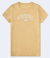 Aeropostale Winged Heart Flocked Graphic Tee