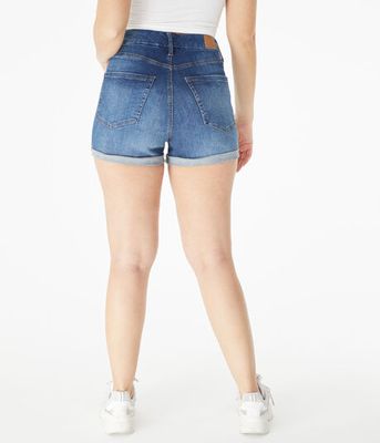 Premium Seriously Stretchy Super High-Rise Curvy Denim Midi Shorts