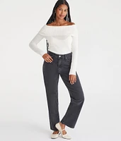 Curvy High-Waisted Baggy Jean