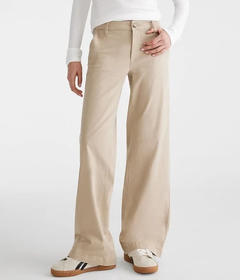 Low-Rise Baggy Wide Leg Uniform Pants
