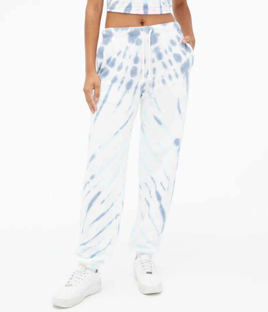 Tie-Dye Slouchy High-Rise Cinched Sweatpants
