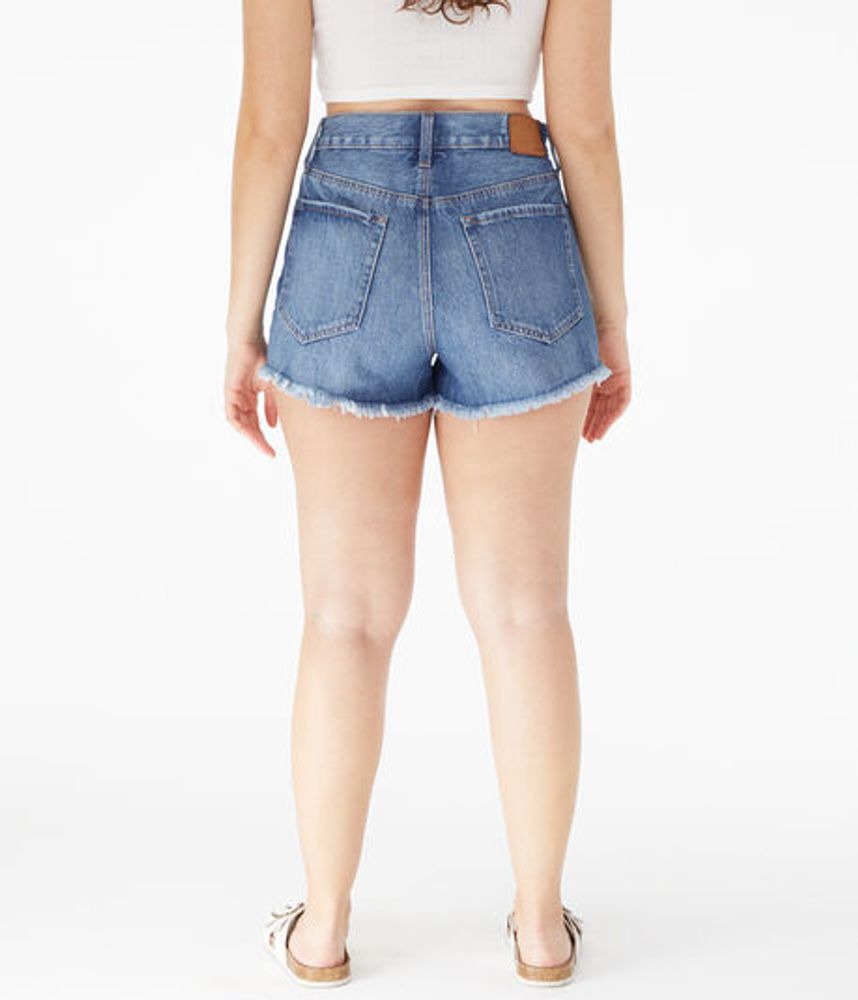 Premium Air High-Waisted Curvy Denim Shorty Shorts