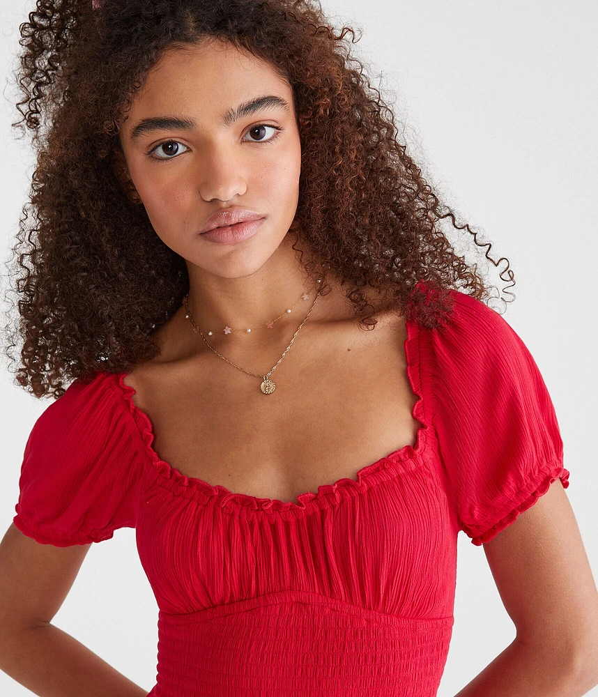 Solid Scoop-Neck Fit & Flare Dress
