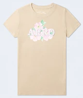 Aero Floral Logo Appliqué Graphic Tee