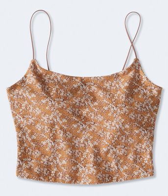 Seriously Soft Floral Cropped Bungee Cami