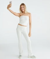 87 Fold-Over Graphic Tube Top
