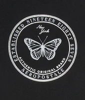 Aeropostale Butterfly Foil Graphic Tee