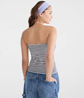 Seriously Soft Striped Cinched Convertible Tube Top