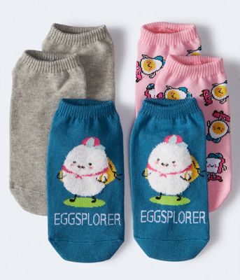 Eggsplorer Fuzzy Ankle Sock 3-Pack