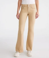 Mid-Rise Flare Uniform Pants