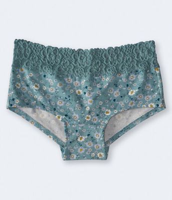 Big Floral Lace-Trim Boyshort