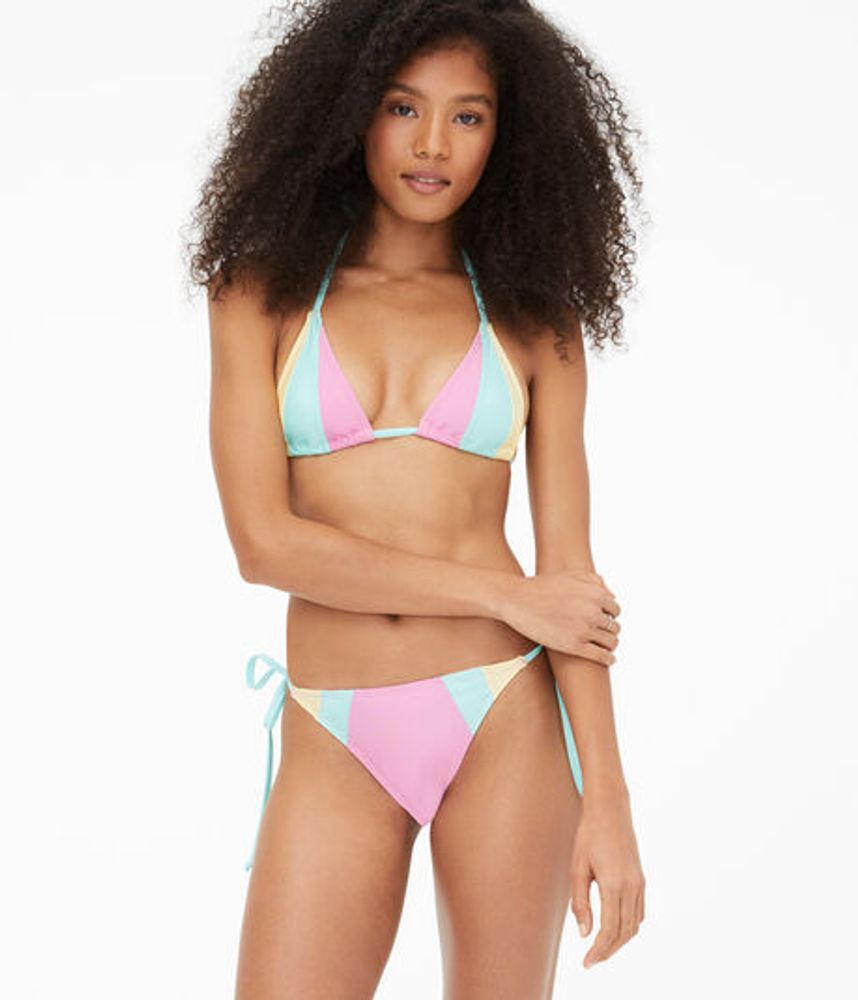 Colorblocked Triangle Bikini Top