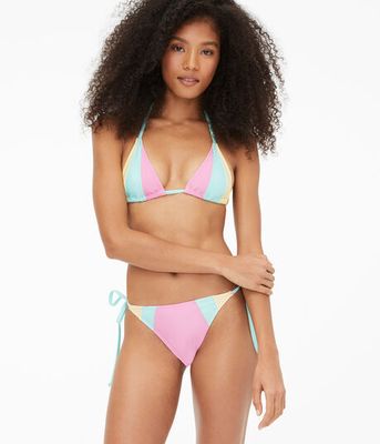 Colorblocked Triangle Bikini Top