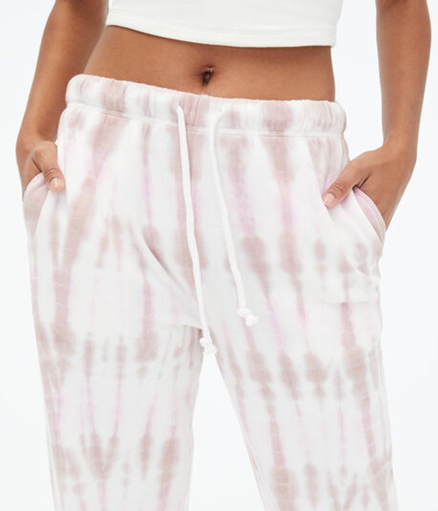 Tie-Dye Slouchy High-Waisted Cinched Sweatpants