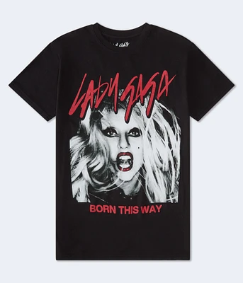 Lady Gaga Born This Way Oversized Graphic Tee