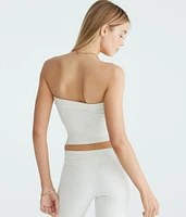 87 Fold-Over Graphic Tube Top