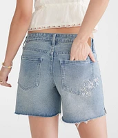 Low-Rise Baggy Denim Shorts 6"