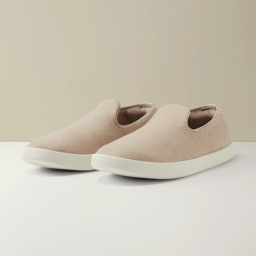 Women's Wool Loungers - Rugged Beige (Natural White Sole)