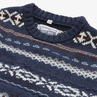 Schott® N.Y.C. Fair Isle Crewneck Sweater