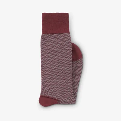 Herringbone Pattern Mid-calf Dress Socks