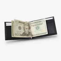 Bifold Leather Wallet with Money Clip