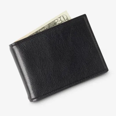 Bifold Leather Wallet with Money Clip